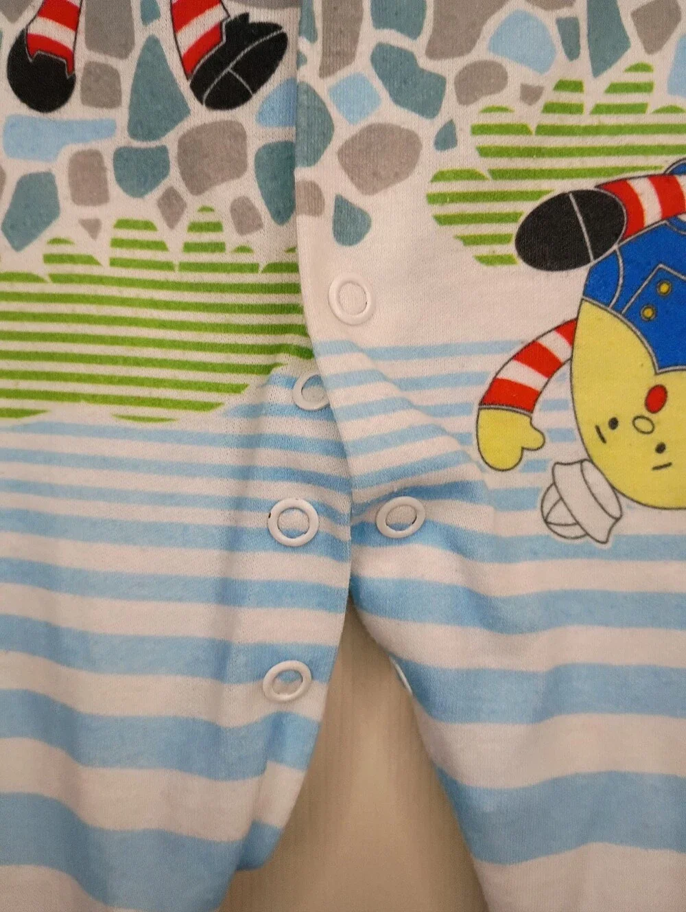 Vintage Humpty Dumpty Baby Footed One-Piece